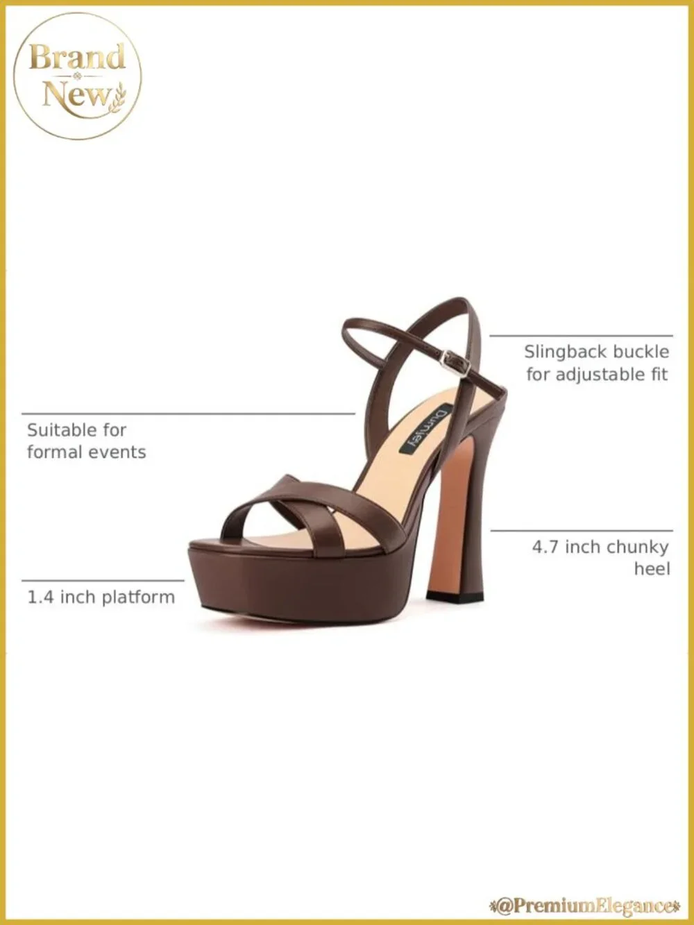 Platform Heels for Women Chunky High Heel Sandals with Ankle Strap